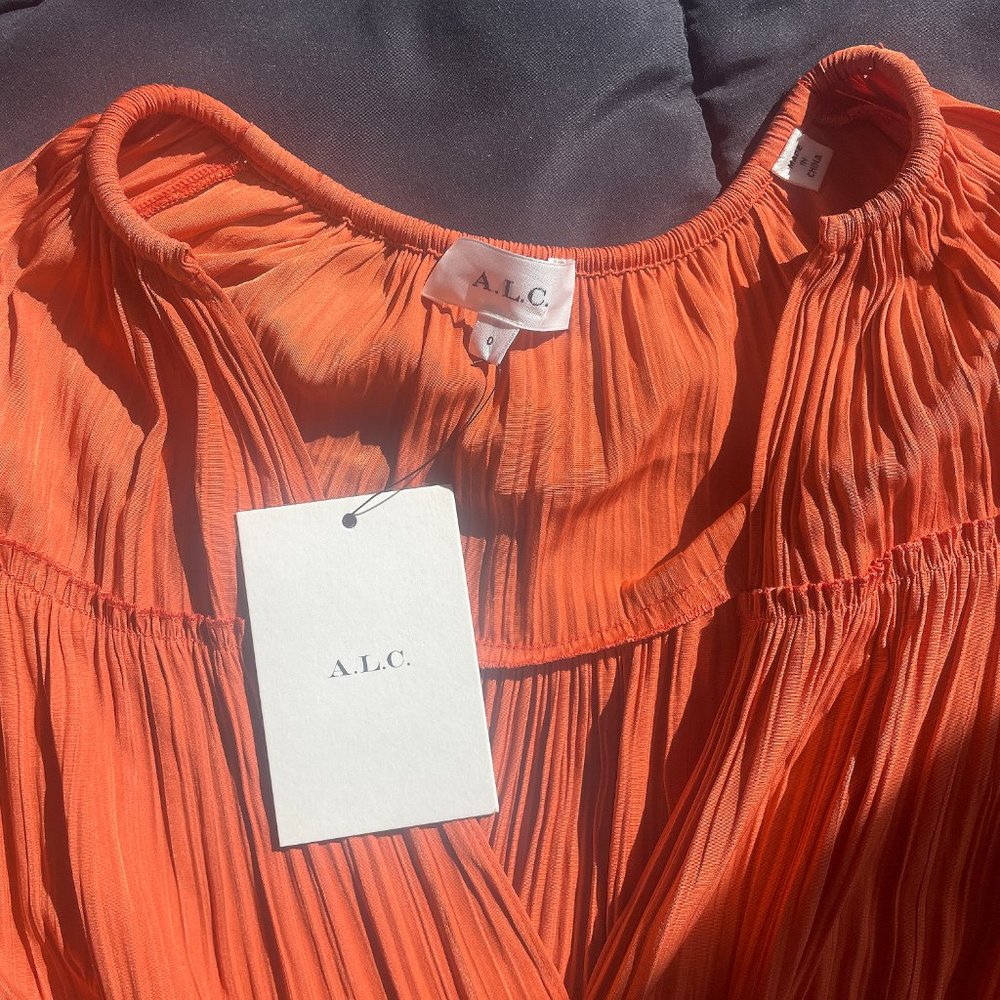 A.L.C. Jenna Crinkle Tiered Dress NWT - Picture 6 of 6